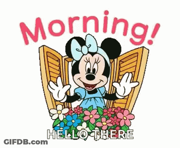 Minnie Mouse Morning Hello July GIF