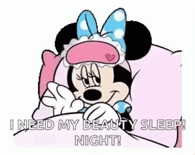 Minnie Mouse Need Beauty Sleep GIF