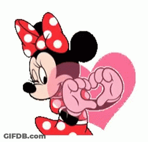 Minnie Mouse Sending Heart GIF