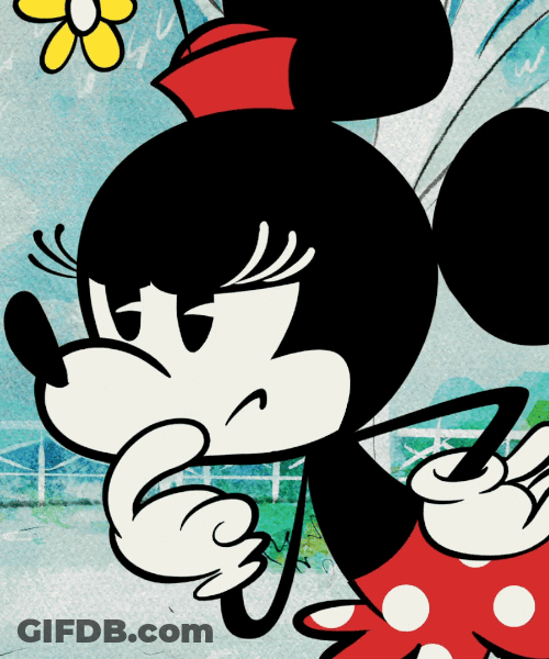 Minnie Mouse Serious Thinking GIF