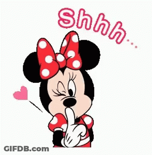 Minnie Mouse Shhh GIF