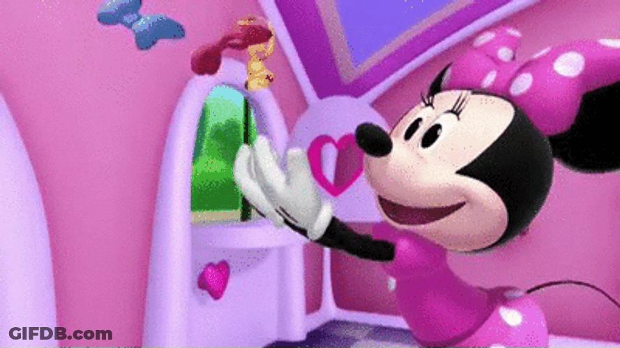 Minnie Mouse Showing Off Her Bow-Toons GIF