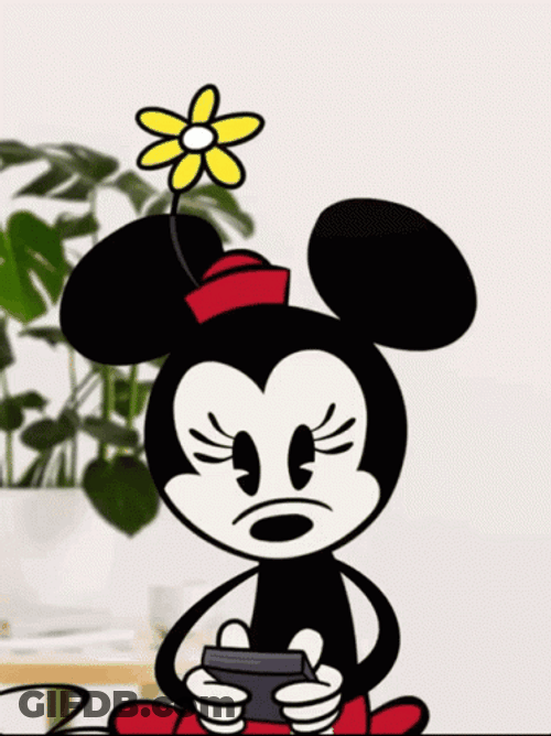 Minnie Mouse Speed Typing Text Message GIF