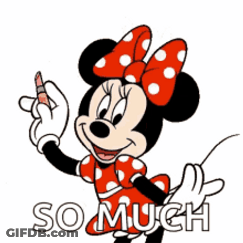 Minnie Mouse Wink Writing Thank You So Much GIF