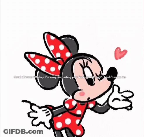 Minnie Mouse With Red Bow GIF