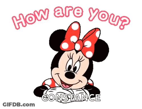 Minnie Mouse With Red Bow Saying How Are You GIF
