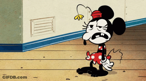 Minnie Mouse With Yellow Flower GIF