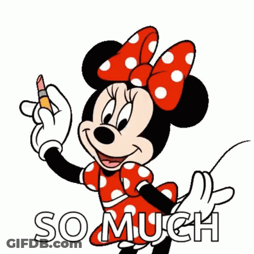 Minnie Mouse Writing Thank You GIF