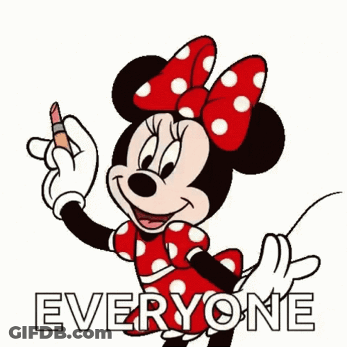 Minnie Writing Thank You All Everyone GIF