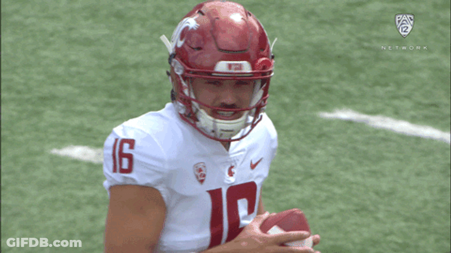 Minshew Bumping Head With Colleague GIF