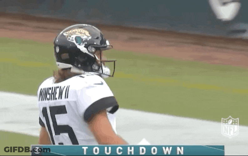 Minshew Happily Scored Touchdown GIF