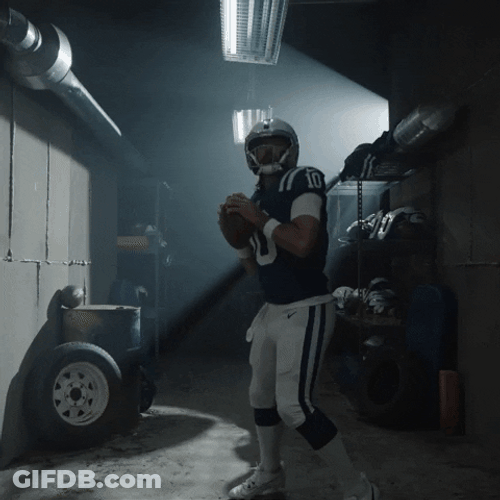 Minshew Holding Foot Ball GIF