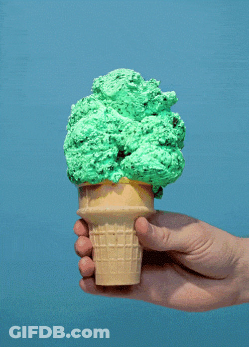 Mint Ice Cream Birthday Confetti GIF