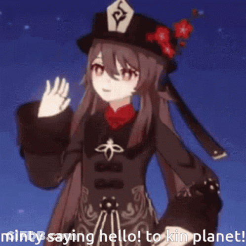 Minty Saying Hello To Kin Planet GIF