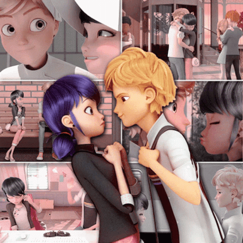 Miraculous Ladybug Marinette Adrien Moments GIF