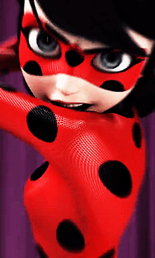 Miraculous Ladybug Spiral Hearts GIF