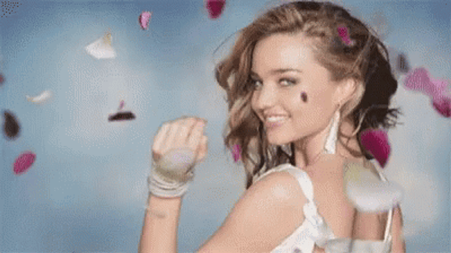 Miranda Kerr With Falling Petals GIF