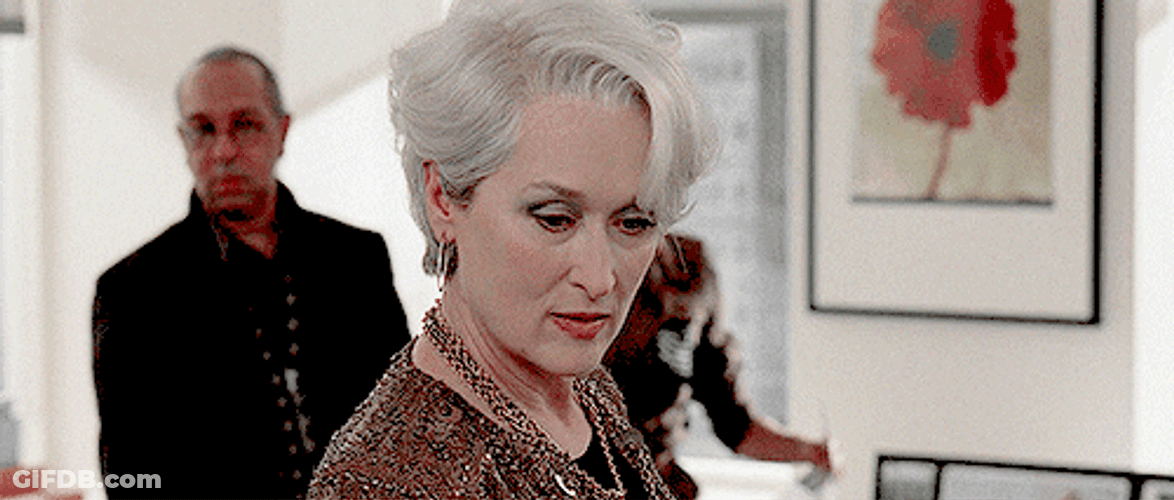 Miranda Priestly Disgusted Look GIF