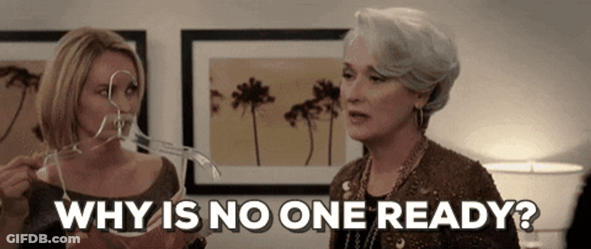 Miranda Priestly Why Is No One Ready GIF