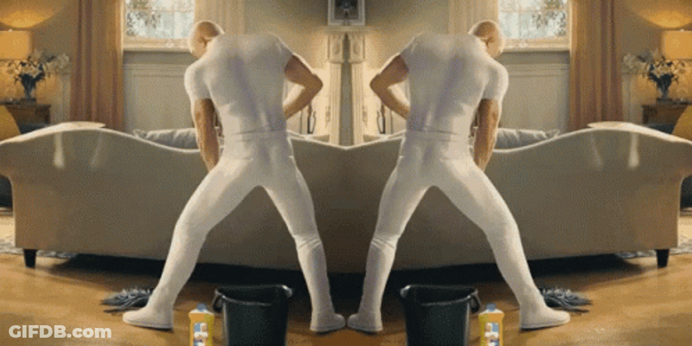 Mirror Mr Clean Mop Dance Meme GIF