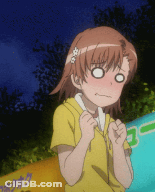 Misaka Mikoto Blushing While Talking GIF
