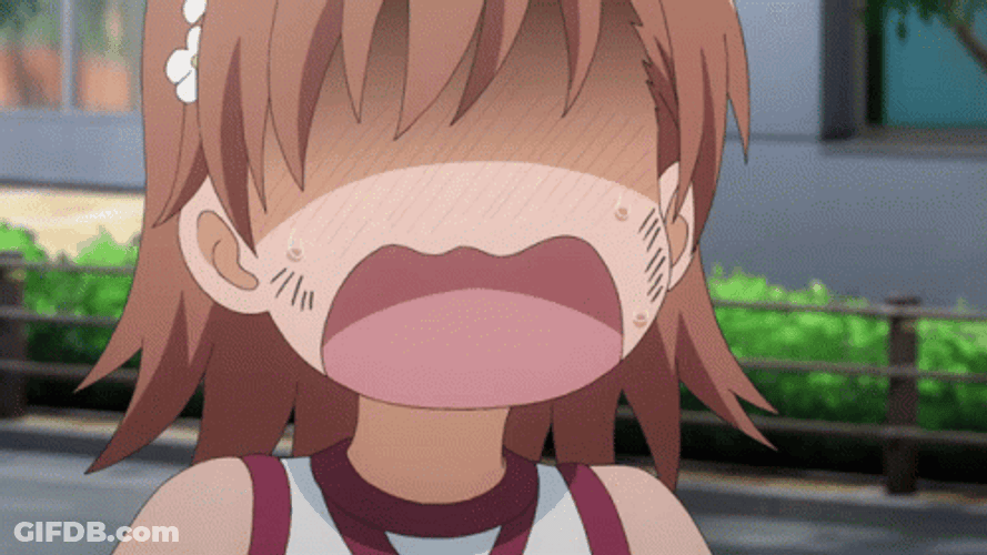 Misaka Mikoto Dreadful Reaction GIF