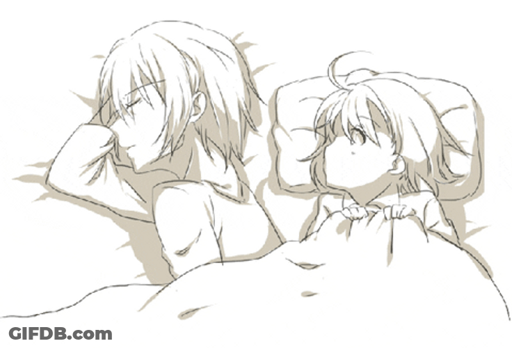 Misaka Mikoto Kissing Kamijou Touma GIF