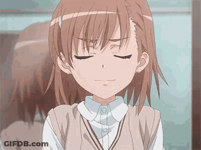 Misaka Mikoto Leaning Against A Mirror GIF