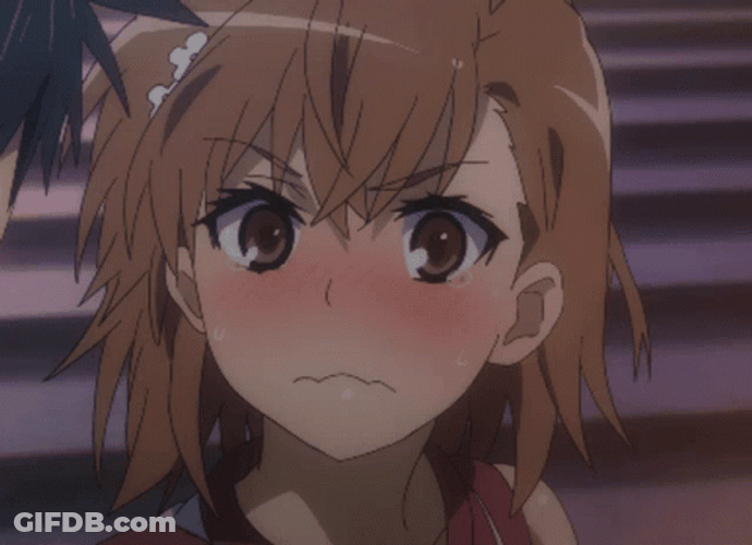 Misaka Mikoto Railgun Nodding Her Head GIF