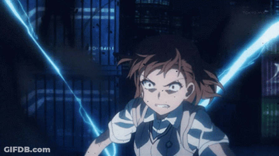 Misaka Mikoto Serious Face GIF