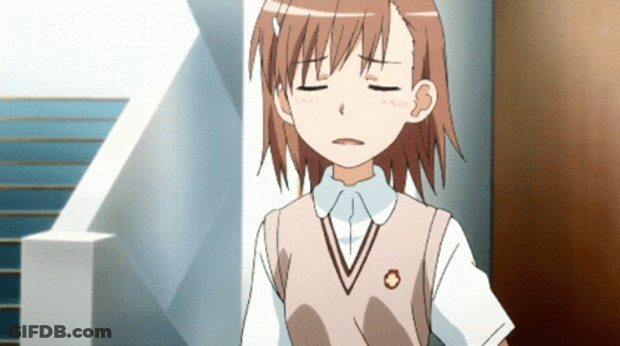 Misaka Mikoto Shocked Seeing Her Clown GIF