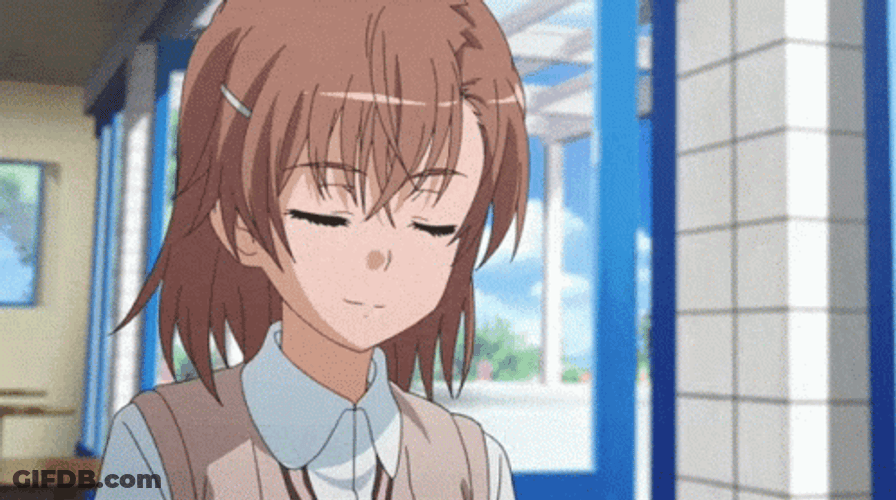 Misaka Mikoto Winking GIF