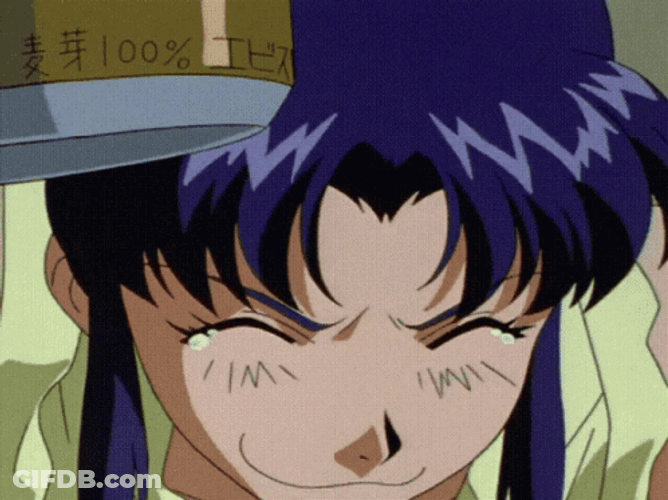 Misato Drunk Talk Cute Anime Girl GIF