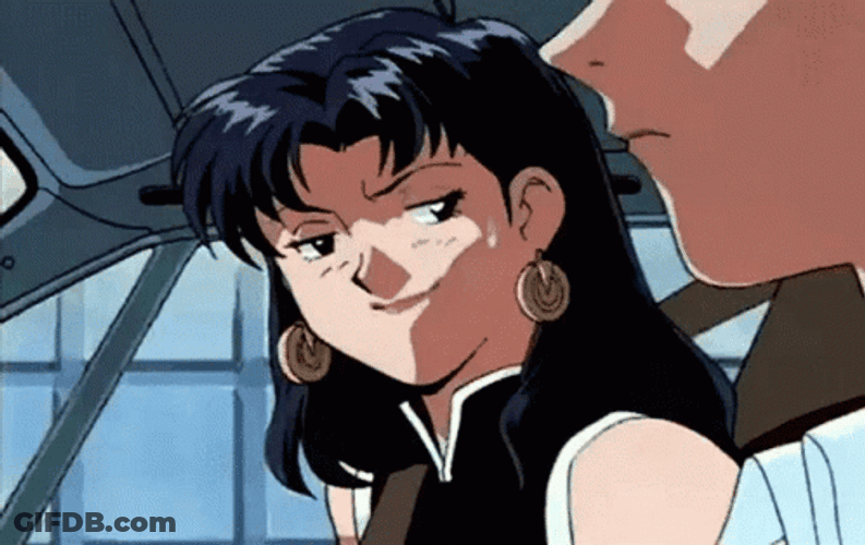 Misato Katsuragi Disappointed Retro Anime GIF