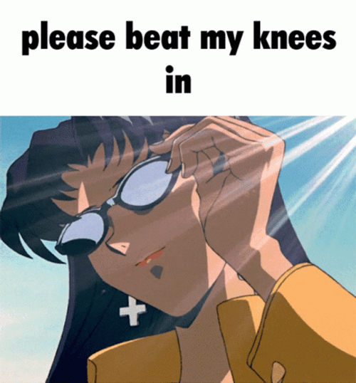 Misato Shades Off Hot Anime Girl Meme GIF