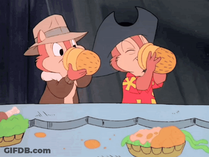 Mischievous Chip Knocking Down Glass GIF