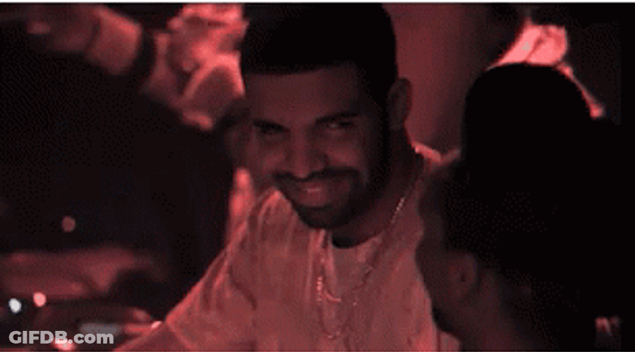 Mischievous Creepy Smile Drake GIF