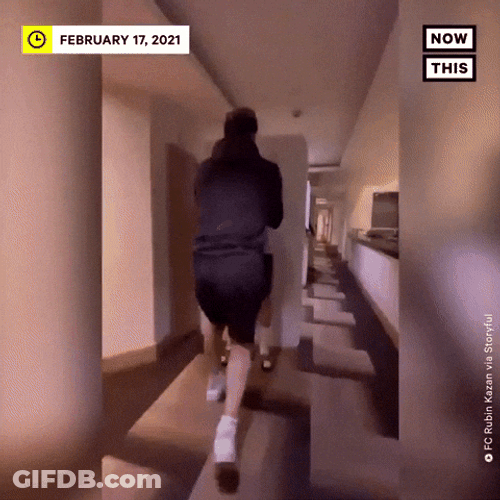 Mischievous Kids Falling Domino Effect GIF
