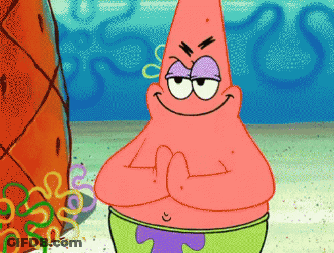 Mischievous Patrick Star GIF