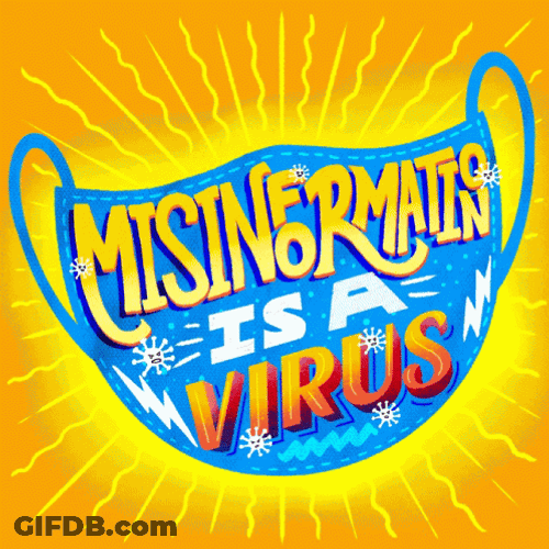Misinformation Is A Virus Face Mask GIF
