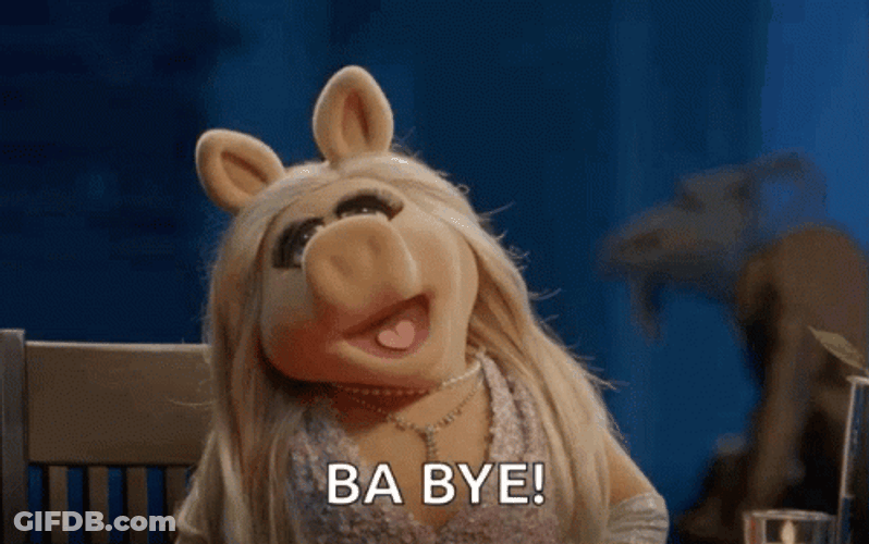 Miss Piggy Ba Bye GIF