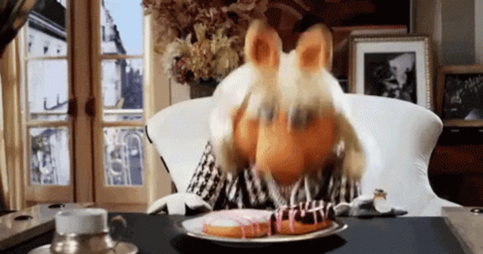 Miss Piggy Banging Head On Desk GIF