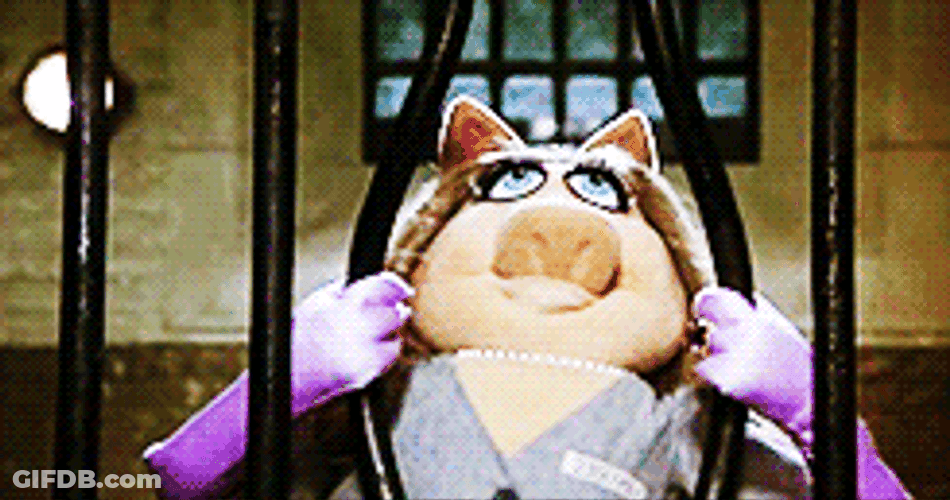 Miss Piggy Bending Bars GIF