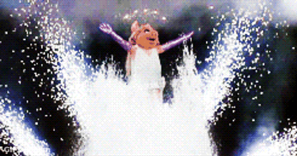 Miss Piggy Fireworks Show GIF