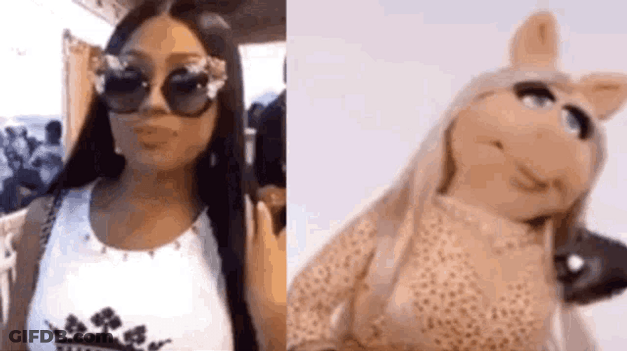 Miss Piggy Rae Swae Laughing GIF