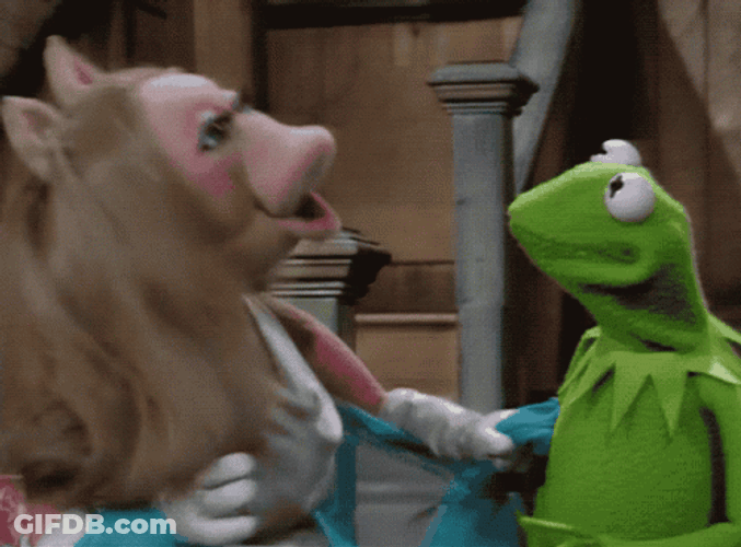 Miss Piggy Wild Kiss GIF