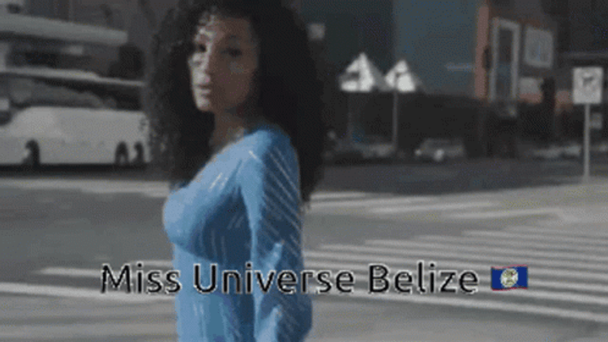 Miss Universe Belize Posing GIF
