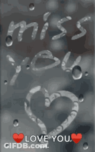 Miss You Heart Drawing GIF