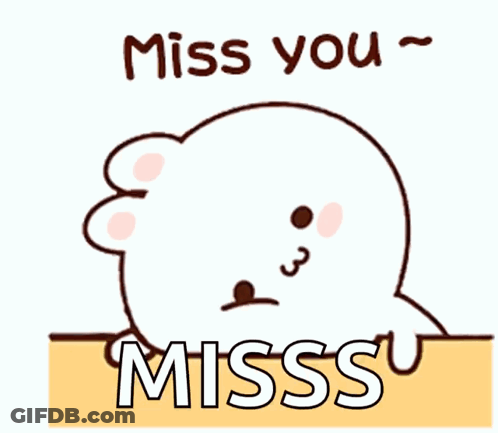Miss You Misss Cartoon Bear GIF