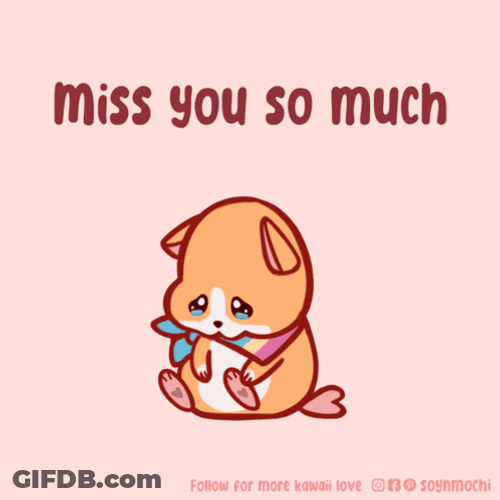 Miss You So Much Sad Cute Dog GIF